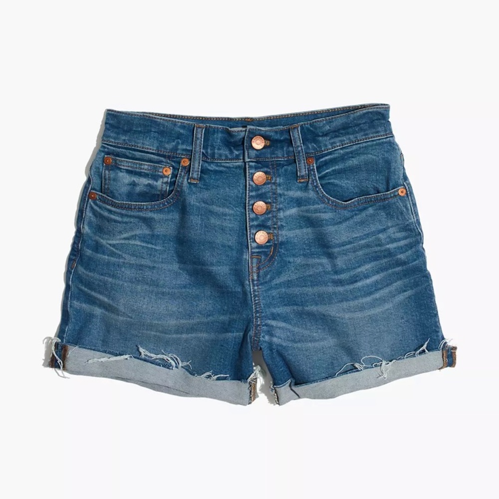 Madewell High-Rise Button-Through Denim Shorts